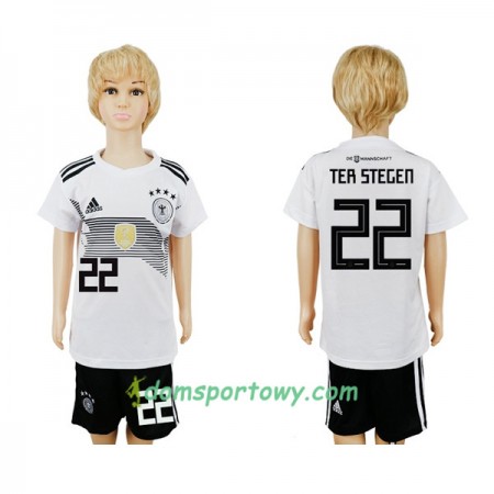 Koszulka Niemcy Ter Stegen 22 Dziecięcy Domowe Koszulki Piłkarskie Mistrzostwa Świata 2018